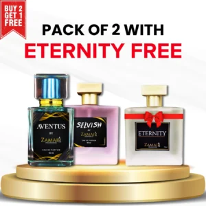 Aventus By Zamair & Selvish By Zamair + Eternity 50ml Free