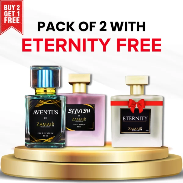 Aventus By Zamair & Selvish By Zamair + Eternity 50ml Free